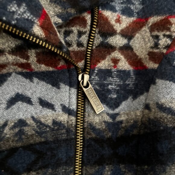 Vintage Pendleton Wool Vest Size Small Southwest Navajo Belted Zip Virgin Wool - Picture 4 of 9